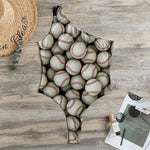Baseballs 3D Print One Shoulder Bodysuit