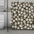 Baseballs 3D Print Polyester Shower Curtain
