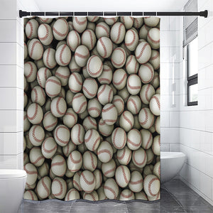 Baseballs 3D Print Premium Shower Curtain