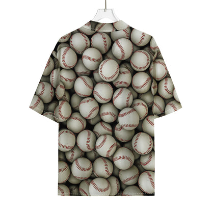 Baseballs 3D Print Rayon Hawaiian Shirt