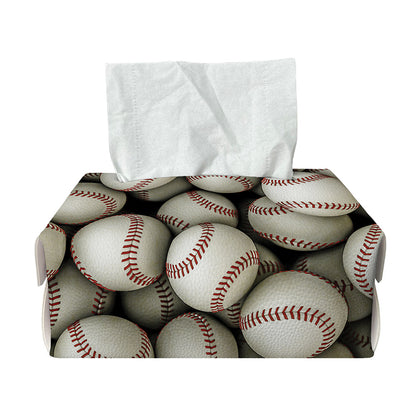 Baseballs 3D Print Rectangle Tissue Box Cover