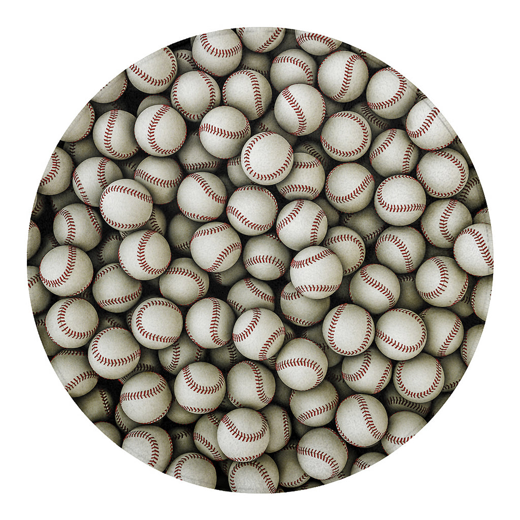 Baseballs 3D Print Round Blanket