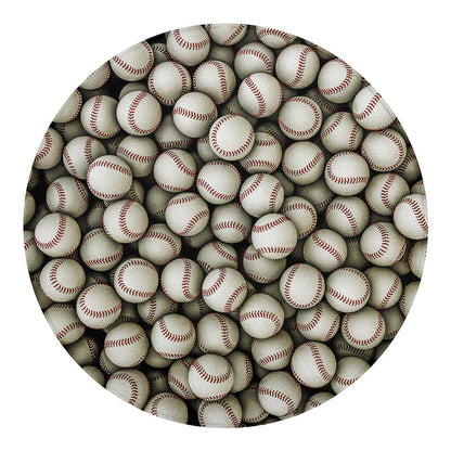 Baseballs 3D Print Round Blanket