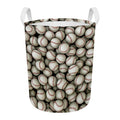 Baseballs 3D Print Round Laundry Basket