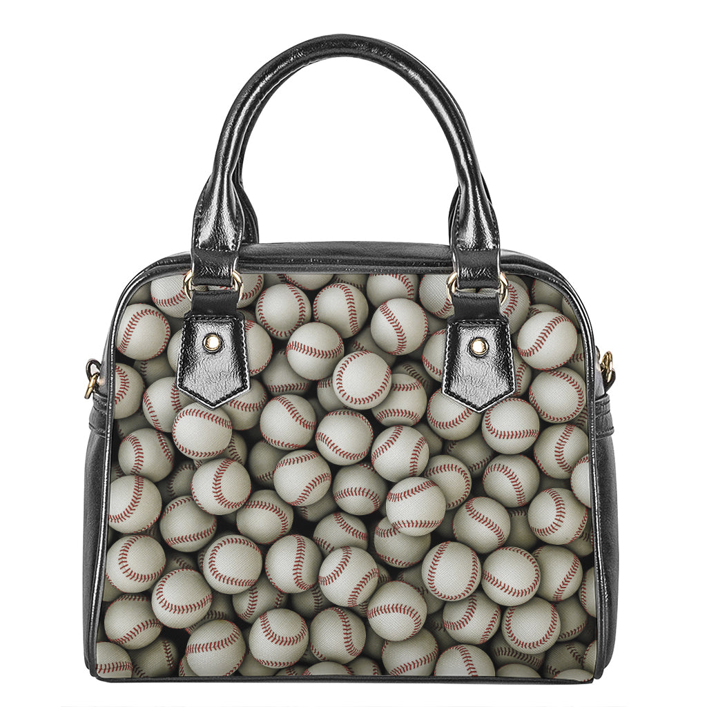 Baseballs 3D Print Shoulder Handbag
