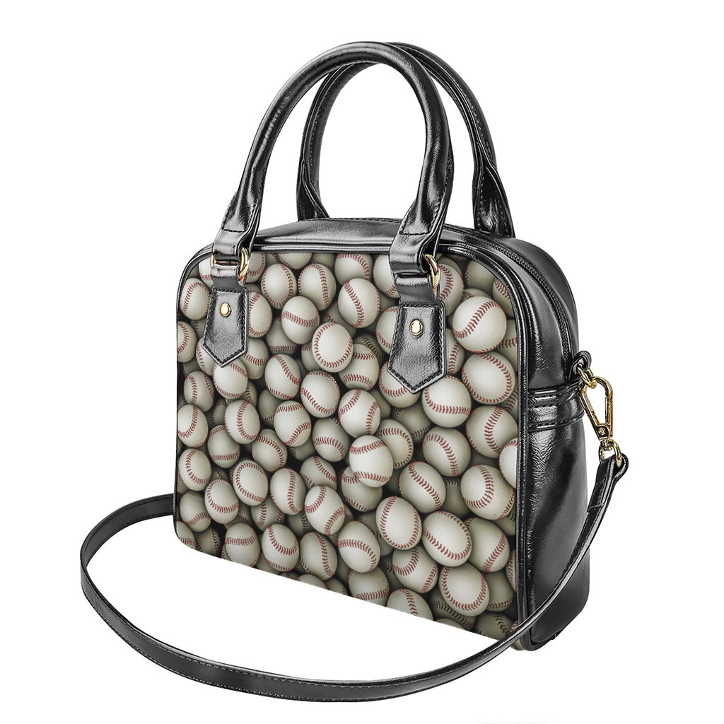 Baseballs 3D Print Shoulder Handbag