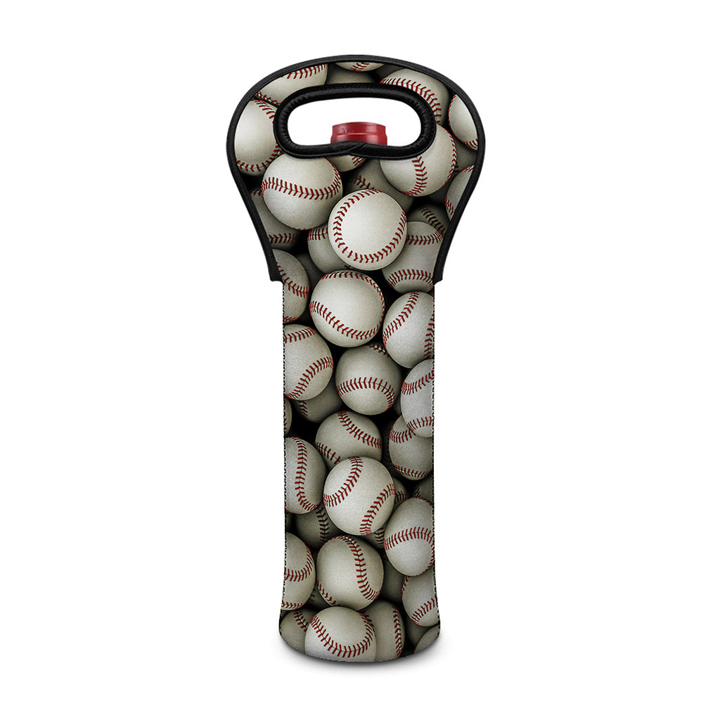 Baseballs 3D Print Single Neoprene Wine Tote