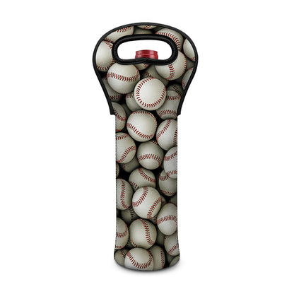 Baseballs 3D Print Single Neoprene Wine Tote