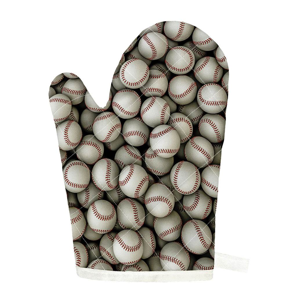 Baseballs 3D Print Single Oven Mitt