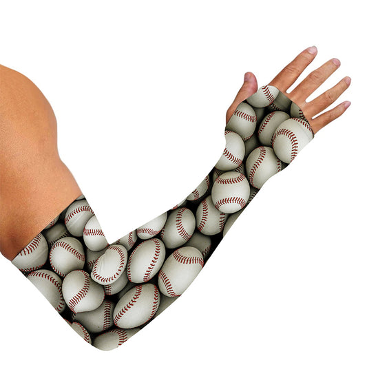Baseballs 3D Print Sun Protection Arm Sleeves