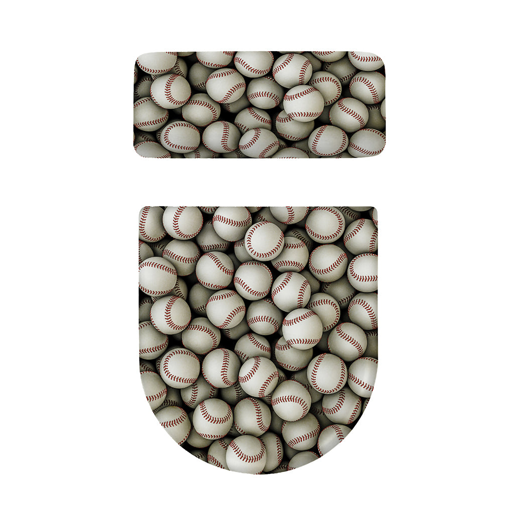 Baseballs 3D Print Toilet Lid And Tank Cover Set