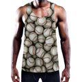 Baseballs 3D Print Men's Workout Tank Top