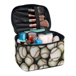 Baseballs 3D Print Travel Makeup Bag