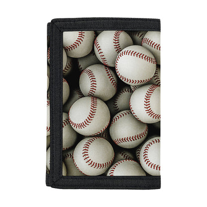 Baseballs 3D Print Trifold Wallet