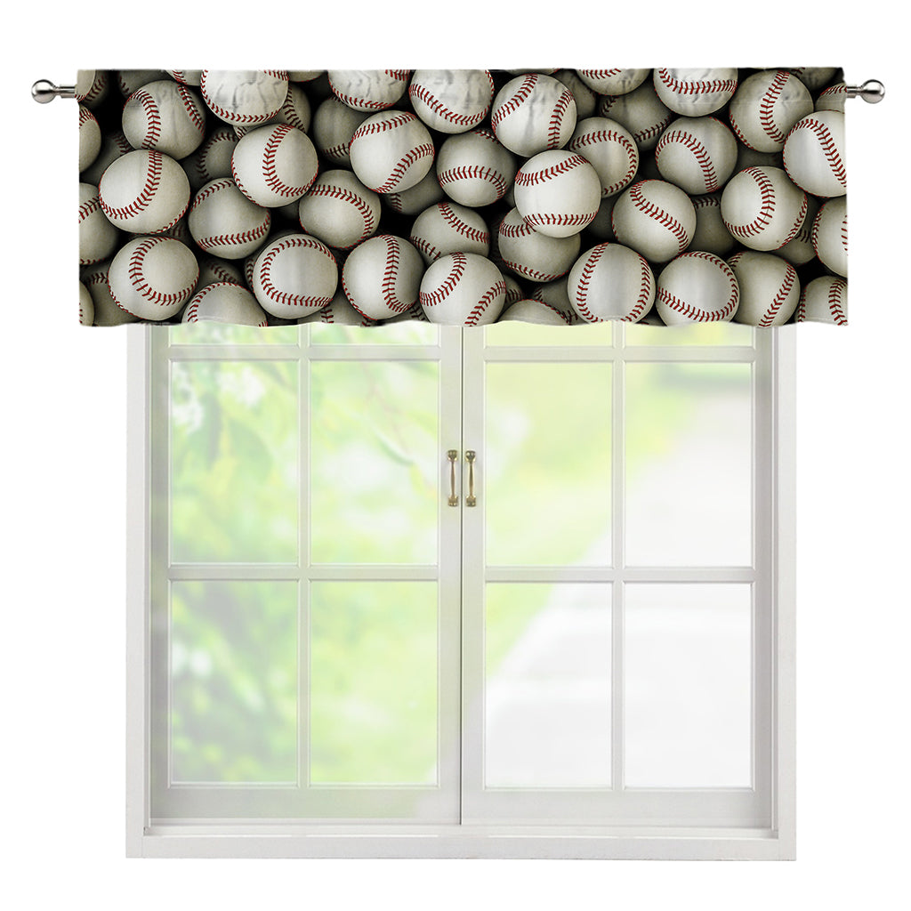 Baseballs 3D Print Window Valance