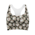 Baseballs 3D Print Women's Sports Bra