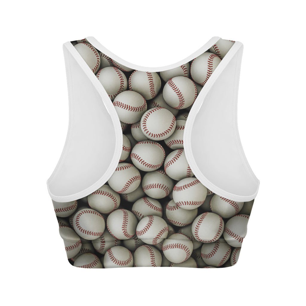 Baseballs 3D Print Women's Sports Bra