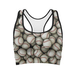 Baseballs 3D Print Women's Sports Bra