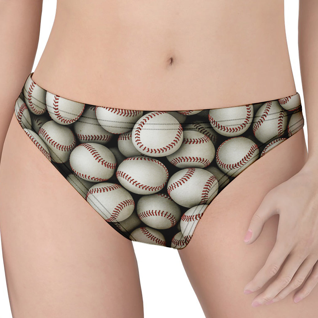 Baseballs 3D Print Women's Thong