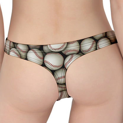 Baseballs 3D Print Women's Thong