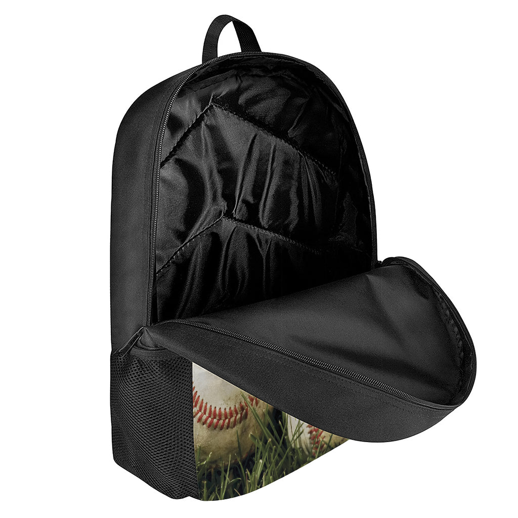Baseballs On Field Print 17 Inch Backpack