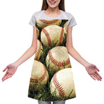Baseballs On Field Print Adjustable Apron
