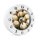 Baseballs On Field Print Alarm Clock