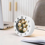 Baseballs On Field Print Alarm Clock