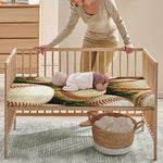 Baseballs On Field Print Baby Crib Sheet