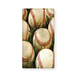 Baseballs On Field Print Baby Crib Sheet
