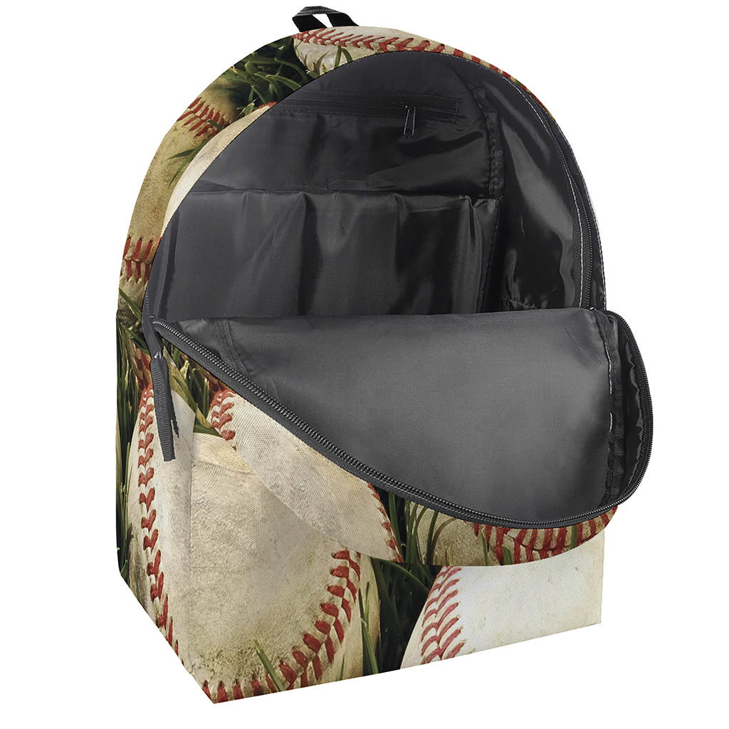 Baseballs On Field Print Backpack