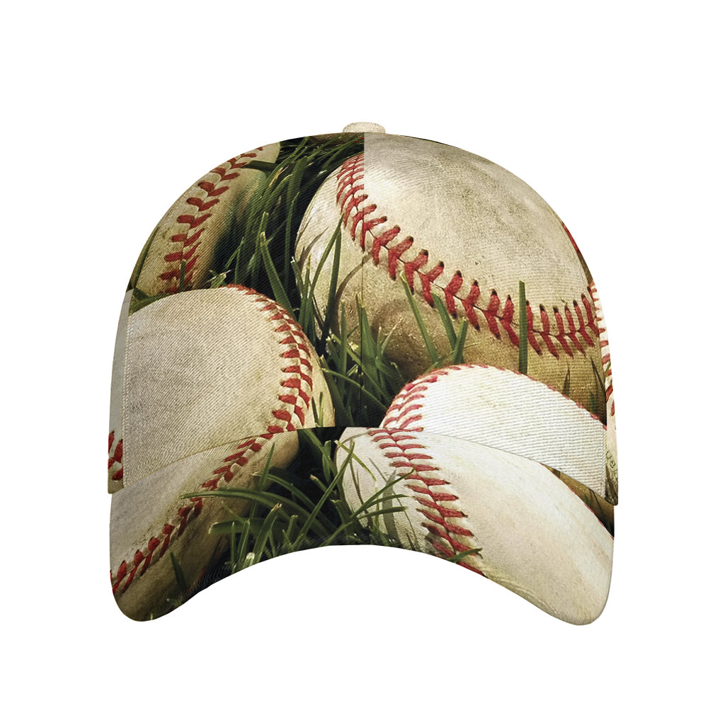 Baseballs On Field Print Baseball Cap