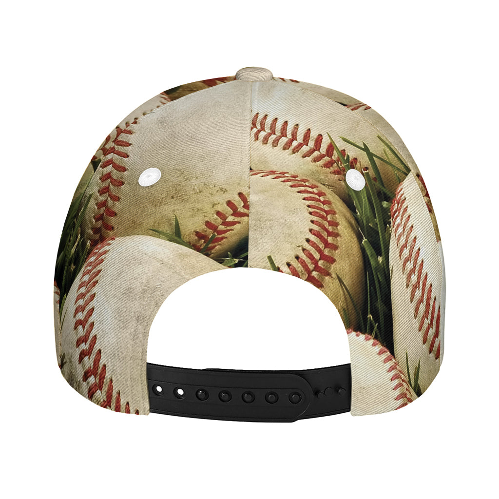 Baseballs On Field Print Baseball Cap