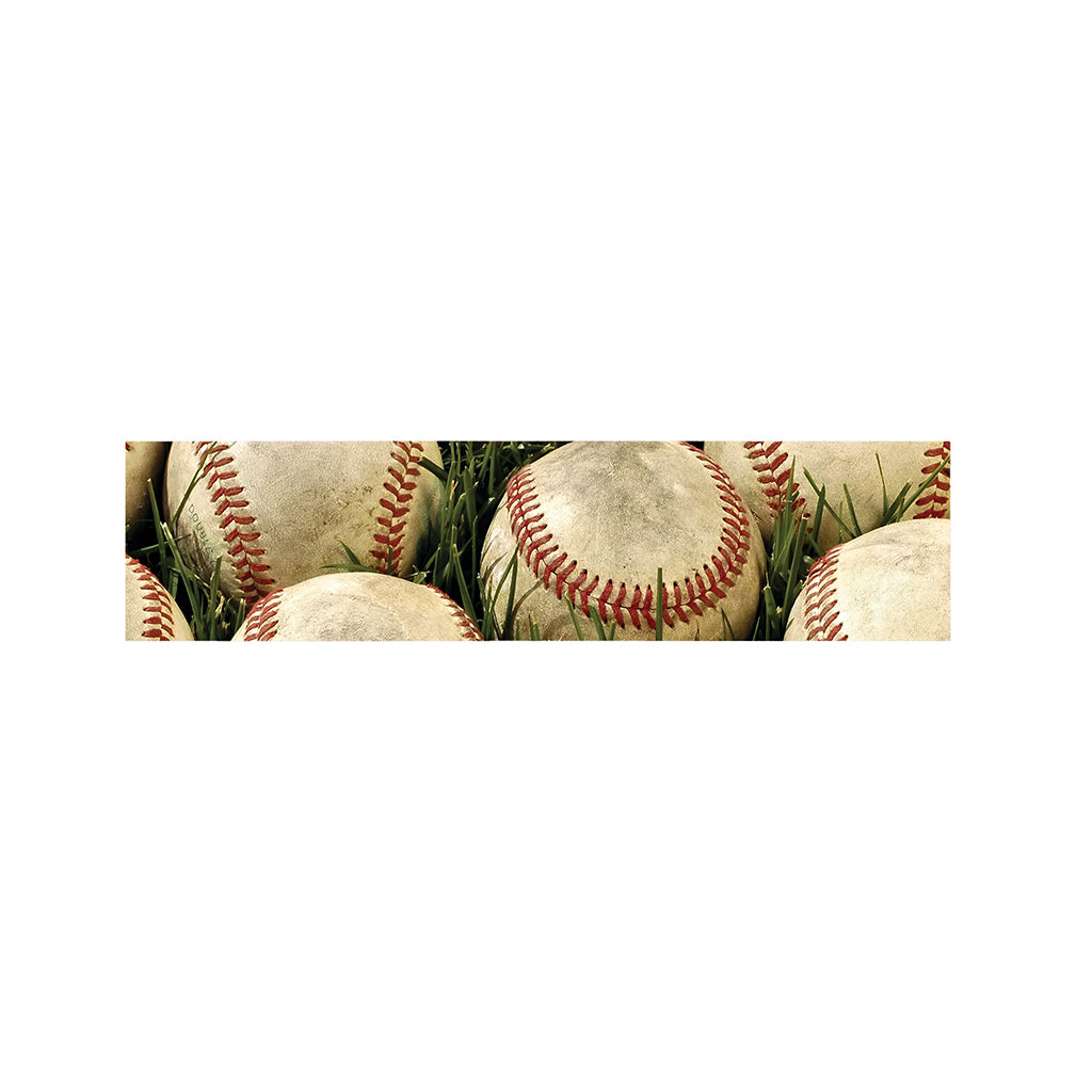 Baseballs On Field Print Bed Runner
