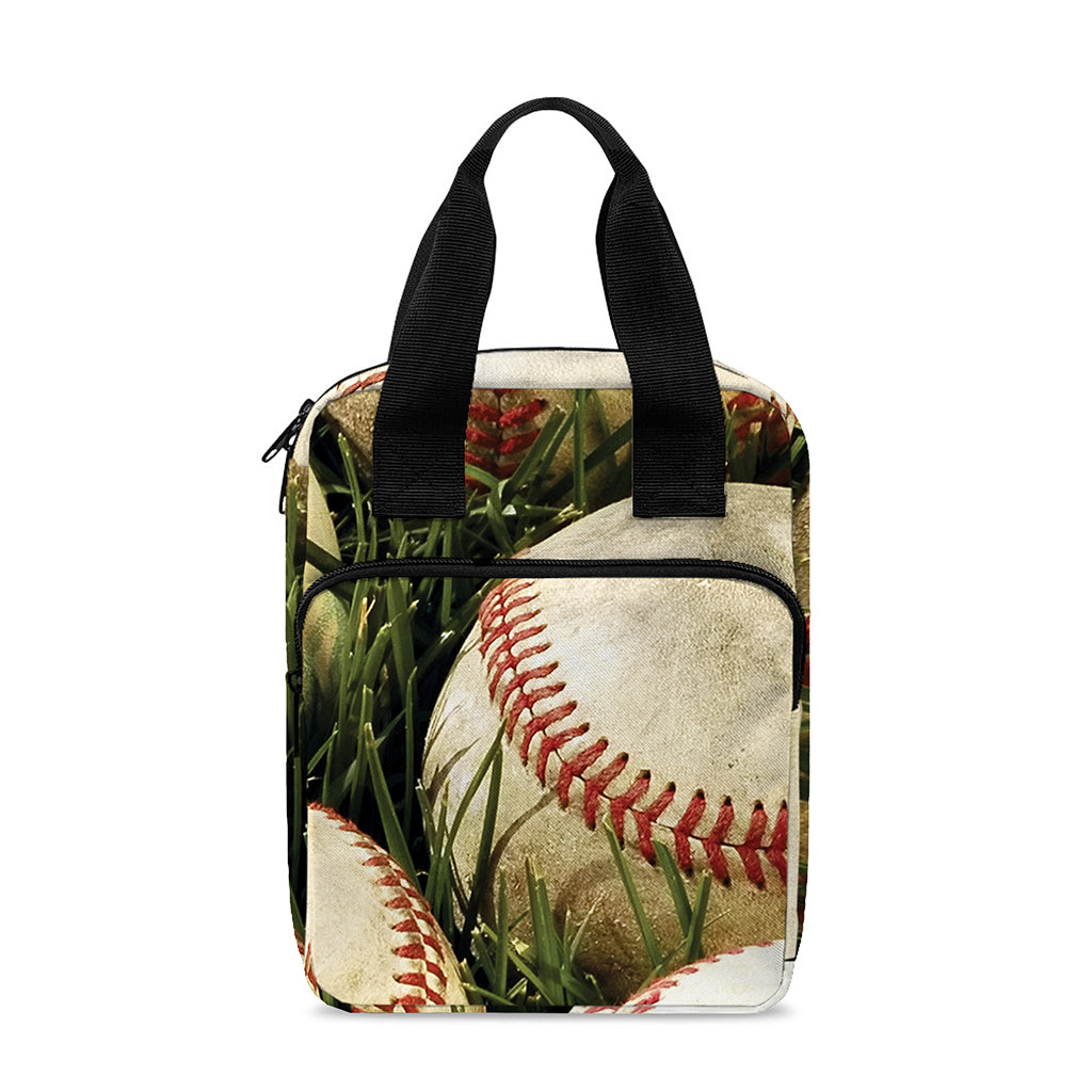 Baseballs On Field Print Bible Tote Bag