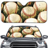 Baseballs On Field Print Car Windshield Sun Shade