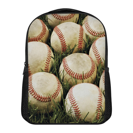Baseballs On Field Print Casual Backpack