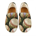 Baseballs On Field Print Casual Shoes