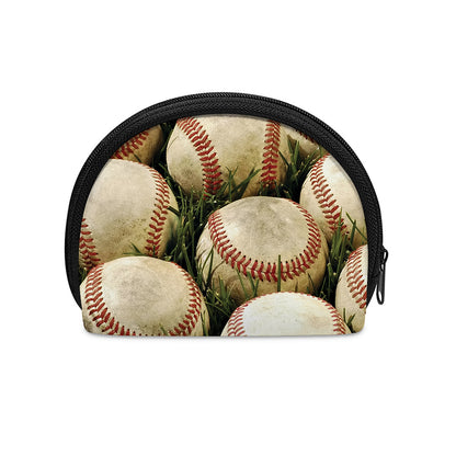 Baseballs On Field Print Coin Purse
