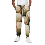 Baseballs On Field Print Cotton Pants