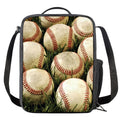 Baseballs On Field Print Crossbody Lunch Bag