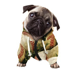 Baseballs On Field Print Dog Zip Up Hoodie