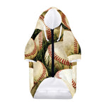 Baseballs On Field Print Dog Zip Up Hoodie