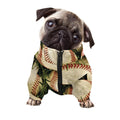 Baseballs On Field Print Dog Zip Up Jacket
