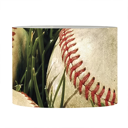 Baseballs On Field Print Drum Lamp Shade