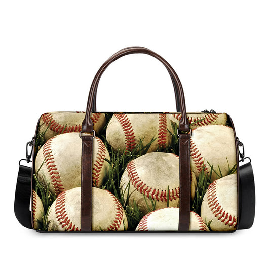 Baseballs On Field Print Duffle Bag