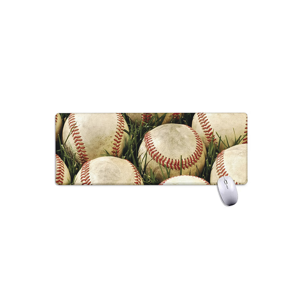 Baseballs On Field Print Extended Mouse Pad