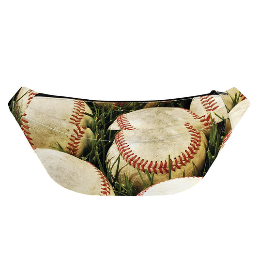 Baseballs On Field Print Fanny Pack