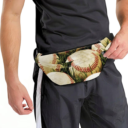 Baseballs On Field Print Fanny Pack