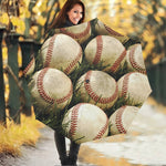 Baseballs On Field Print Foldable Umbrella